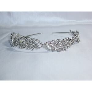 Rhinestone pearl headband, wedding flower girl party princess child tiara  tiara